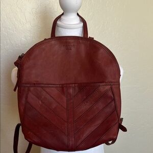 Margot Burgundy Genuine Leather Backpack